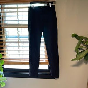 Express extreme stretch skinny dress pant (navy). LONG LENGTH